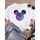 thumbnail image 1 of Disney Fashion Leopard Love Ear Trend Women Cartoon Print Clothing Mickey Mouse Tee Shirt Casual Graphic Short Sleeve T-shirtsXL Gao Jinjia LED, 1 of 2