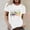 White, variant on Womens 2026 Spring Casual Tops Short Sleeve Graphic Print Tshirt Trendy Crew Neck Tees