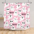 thumbnail image 4 of Tchckioa Pink Cute Ghost Decor Shower Curtain,47x64 Inch Waterproof Hooks Bath Curtain for Apartment, 4 of 6