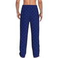 thumbnail image 3 of Bingfone Navy Blue Mens All Over Print Sleep Pajama Pants-X-Large, 3 of 9