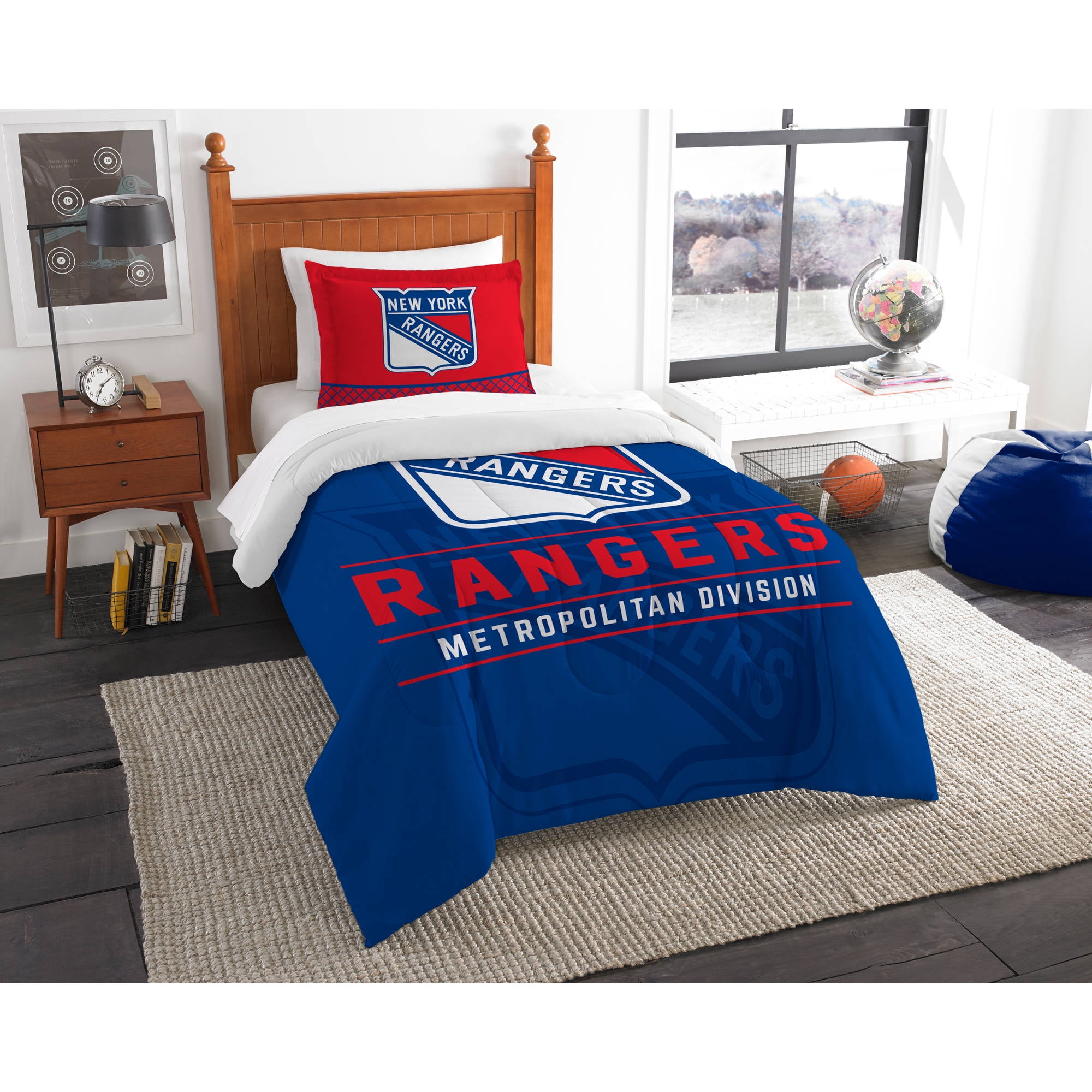 Nhl New York Rangers Draft Bedding Comforter Set Com
