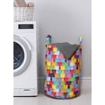 thumbnail image 3 of Colorful Laundry Bag, Gummy Bears Tile Candies in Different Vibrant Colors Kids Jelly Tasty Snack, Hamper Basket with Handles Drawstring Closure for Laundromats, 13" x 19", Multicolor, by Ambesonne, 3 of 4