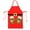 Red, variant on Dytern Xmas Christmas Theme Apron Kitchen Restaurant Dinner Apron for Cooking Baking Barbequing (Glove)