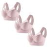 Caqnni Floral Seamless Bra Wireless Bras for Women No Underwire Full Coverage V Neck Cross Back Bralettes with Support Plus Size (Pink 5XL)