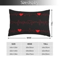 thumbnail image 2 of Balery Cardiogram and Heart Funda de Cojín Estampada, Regalos para Mujeres, Regalos de Amor para Ella, Regalos para Novia o Esposa, Funda de Almohada-20"x30", 2 of 6
