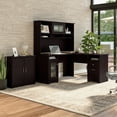 thumbnail image 2 of Bush Furniture Cabot L Desk w/ Hutch & Small Cabinet in Walnut - Engineered Wood, 2 of 5