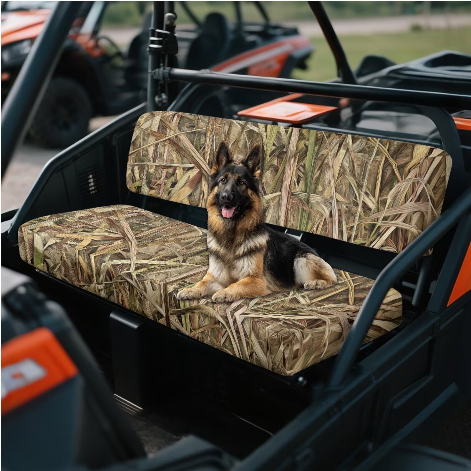Yuyamidu Duck Hunter Camouflage UTV Seat Cover Anti Slip Mule Bench Seat Cover All-Weather Protection UTV Seat Accessories for Kawasaki Mule 2009-2024 4000 4010/2001-2018 3000 3010