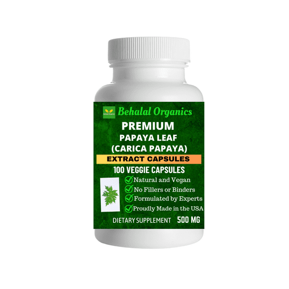 Papaya leaf extract 500mg Veg Capsules