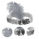 thumbnail image 3 of Ofertas Únicas 1 Pc Diademas de Plumas con Diamantes Falsos para Mujeres Gris, 3 of 6