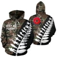 thumbnail image 2 of Sudadera con capucha de color helecho plateado y bandera de Aotearoa Nueva Zelanda para hombre, sudadera de moda urbana, abrigo con capucha para mujer y niño, 2 of 5