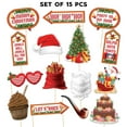thumbnail image 4 of &nbsp;15 Pcs Merry Christmas Party Photo Booth Props Kit, Christmas Theme Party Selfie Props, Funny Xmas Selfie Props for Kids Adults, X-mas Photo Props, 4 of 4