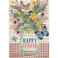 thumbnail image 3 of Happy Spring Mason Jar Floral Garden Flag 12.5" x 18", 3 of 3