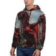 thumbnail image 3 of Sikiie Majestic Red Dragon Men's Hoodie, Essentials Hoodie, Sweatshirt, Pullover Hooded Sweatshirt for Men-XX-Large, 3 of 7