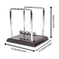 thumbnail image 2 of Metal Newton's Cradle Desk Ornament - Perpetual Motion Energy Sculpture - Home/Office Decor, Physics Demonstration - Smooth Swinging Motion, 2 of 5