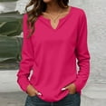 thumbnail image 2 of Shirts For Women Women Fashion Casual Long Sleeve Solid Color Tops Shirts Blouses Tops Womens Tops, 2 of 6