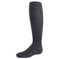 thumbnail image 4 of MeMoi Ribbed Shimmer Cotton Blend Tights - Girls - Female, 8, Charcoal, 4 of 4