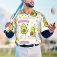 thumbnail image 4 of Fotbe Avocado Work Out Baseball Jersey Shirt for Men and Women, Casual Short Sleeves Button Down T-Shirt-3X-Large, 4 of 9