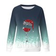 thumbnail image 5 of Kcodviy Blouse Décontractée de Noël pour Femmes, Imprimé, Col Rond, Veste de Sport avec Capuche, Chandail-Over à Col Rond, Manches Longues, Ample, 5 of 5