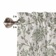 thumbnail image 5 of Kitchen Curtains 54 Inches length, Spring Flowers Window Treatment Curtain Drapes, Farmhouse Sage Green Pastoral Floral Leaf Thermal Insulated Drapes for Basement Hotel RV, 42"x54", 2 Panels, 5 of 7