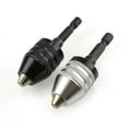thumbnail image 3 of Keyless Drill Chuck Drill Chuck Adapter Drill Chuck for Impact Driver, Drill Bit Adapter Keyless Chuck 1/4 Hex Shank (0.3-6.5mm), Quick Change Converter Extension Screwdriver, 5Pcs(Black,2.8x0.8"), 3 of 7