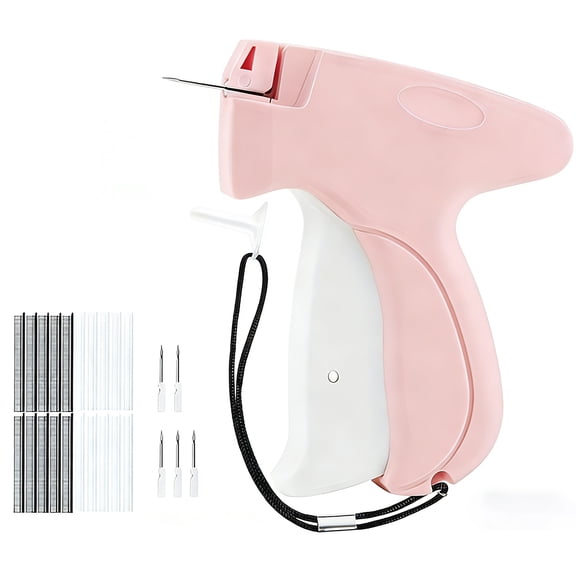 Handheld Micro Stitch Sewing Gun for Clothes - Instant Quick Fix Hemming & Quilting Tool with 5 Needles & 4000 Fasteners (2000 Black/White) Kit