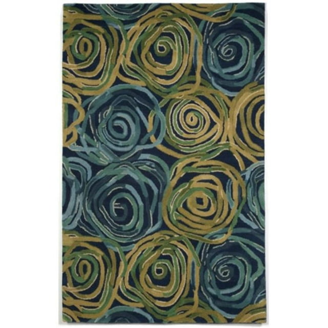 Liora Manne 8106/33 Rambling Rose Navy 42''X66''