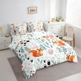 thumbnail image 3 of Homewish Kawaii Orange Squirrel 7-Piece Twin Bedding Sets for Child Boys Girls,Chic Floral Flower Bedding Comforter Set,Cartoon Animal Breathable Sheet Sets,Super Cozy Room Decor,Reversible, 3 of 8