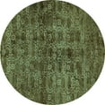 thumbnail image 1 of Ahgly Company Indoor Round Abstract Turquoise Blue Modern Area Rugs, 3' Round, 1 of 4