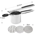 thumbnail image 4 of Potato Masher, Stainless Steel Potato Ricer Ergonomic Long Handles Large Capacity Design Efficiently Mashed Potatoes For Your Family Cooking Routine, 4 of 8