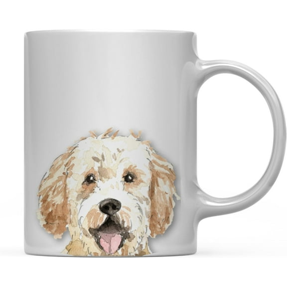 Andaz Press 11oz. Dog Coffee Mug Gift, Golden Doodle Up Close, 1-Pack, Pet Dog Lover Birthday Christmas Gift for Her Goldendoodle Coffee Mug Doodle Mug Golden Doodle Mug