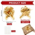 thumbnail image 3 of Uxcell 12 pack Large Bows for Gift Wrapping, Reusable Ribbon Bow Gold Tone, 3 of 6