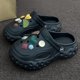 thumbnail image 1 of Zapatillas de suela gruesa de 7cm para mujer, zuecos de jardín de verano, zapatos de plataforma gruesa blanca con agujeros, toboganes de playa para niñas qym unisex, 1 of 2