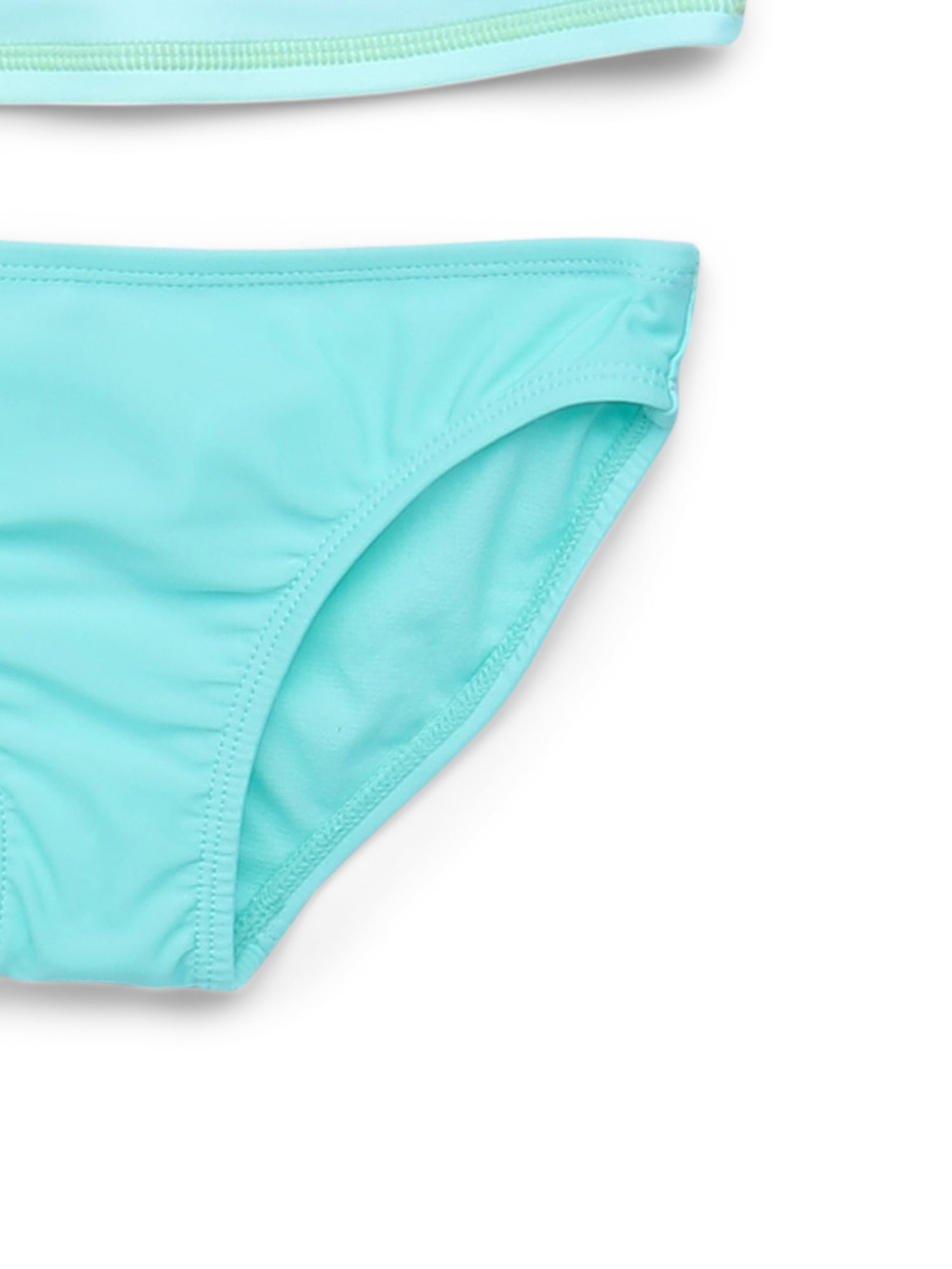 Wonder Nation Girls Rash Guard and Bottoms Swimsuit Set with UPF 50+, 2-Piece, Sizes 4-18 & Plus