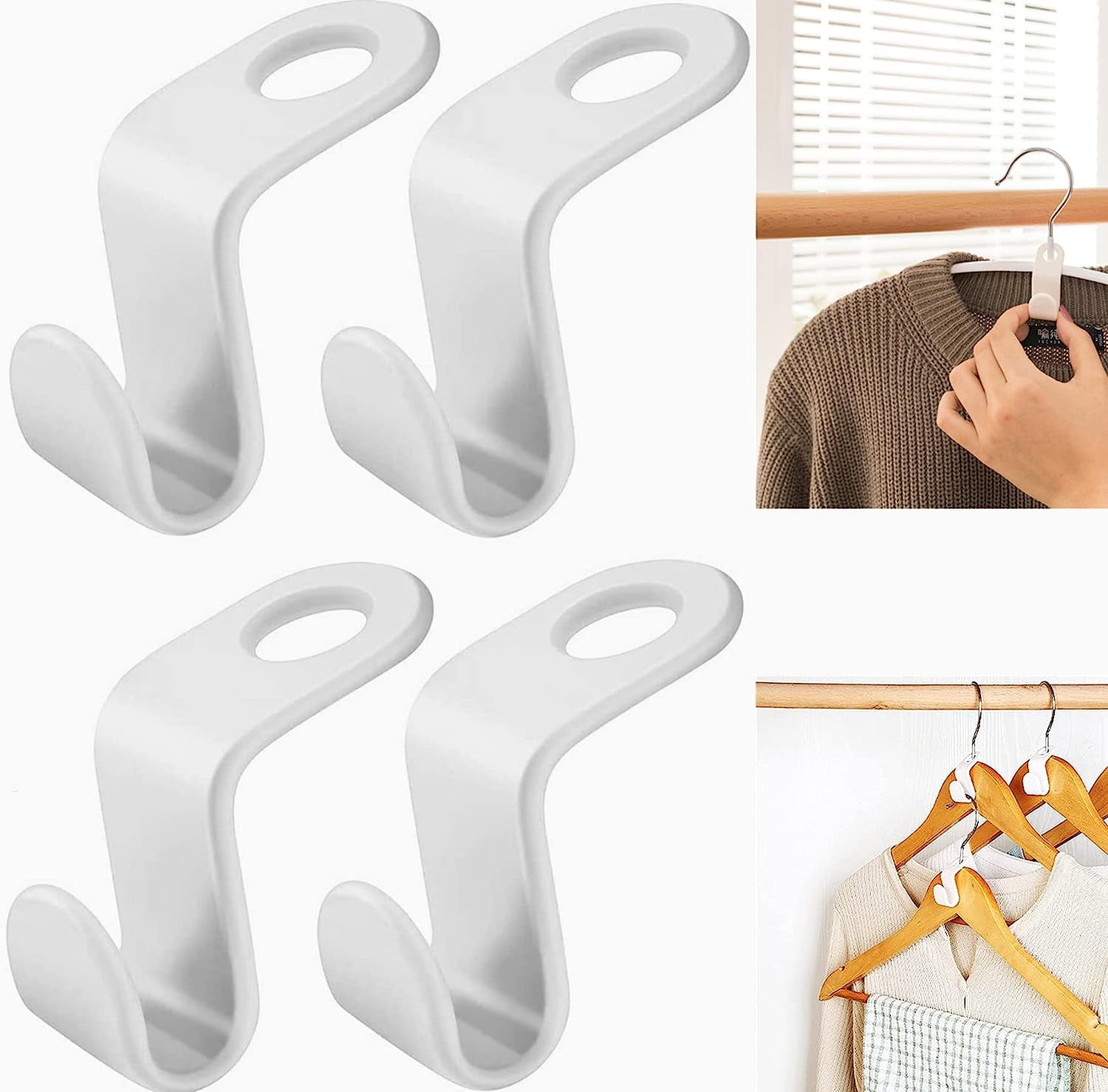 Hanger Connector Hooks Clothes Connection Cascading Hangers for Clothes Storage & Display in