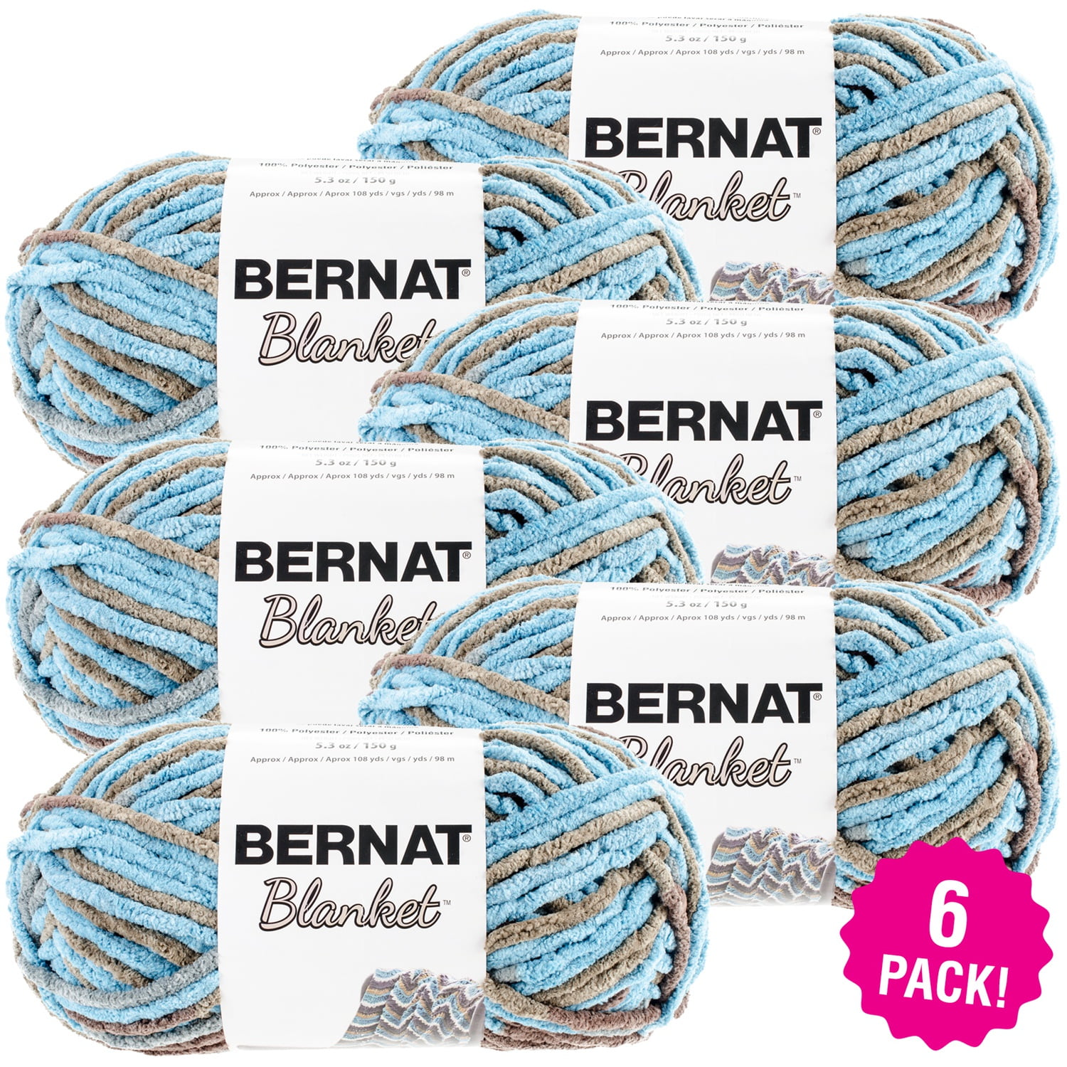 Bulk Buy 3-Pack Bernat Roving Yarn Putty 161100-32 