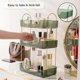 thumbnail image 3 of Bathroom Counter Organizer,3 Tier Vanity Tray,Multi-functional Bathroom Cabinet Counter Shelf - Leaf Green, 3 of 4