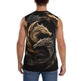 thumbnail image 4 of Balery Vintage Metal Dragon Camisetas sin mangas para hombre, absorbe la humedad y protege contra el mal olor.-Large, 4 of 7