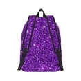 thumbnail image 3 of Balery Purple Glitter Vintage Canvas Backpack for Men and Women - Large Capacity, Durable Travel Laptop Bag for School, Work, Hiking, and Outdoor Activities, 3 of 7