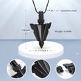 thumbnail image 2 of Stainless Steel Arrowheand Cremation Urn Pendant Necklace Necklace for Cremation Ashes Urn Lockets for Ashes of Loved One Memorial Jewelry, 2 of 7