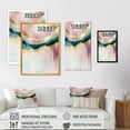 thumbnail image 4 of Designart Abstract Geode Pink And Green Marble IV Canvas Wall Art, 4 of 5