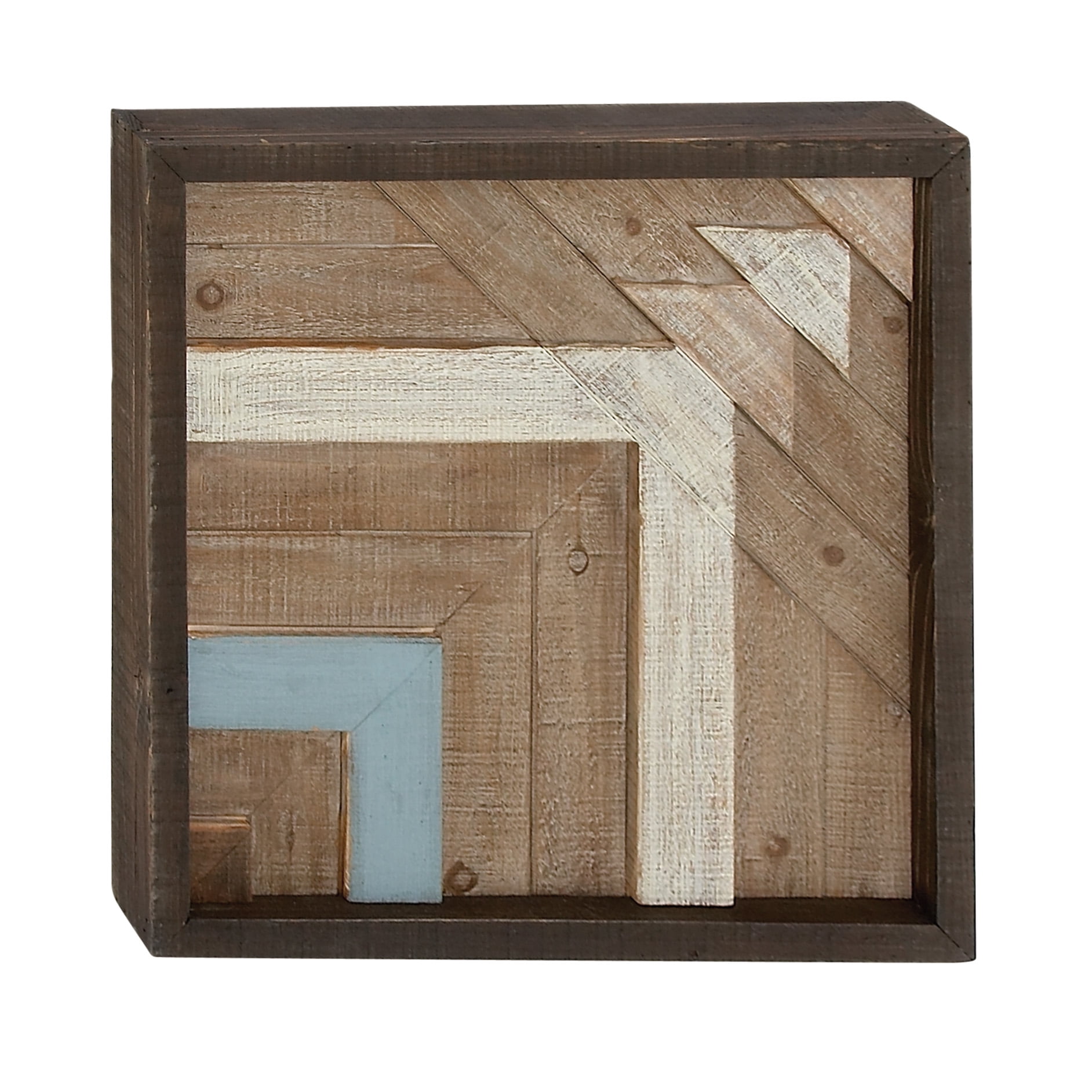 Decmode Rustic 20 X 20 Inch Wooden Geometric Wall Plaque - Walmart.com