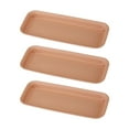 thumbnail image 1 of 3x Saucers rectangulares Saucers Bandejas de flores Bandejas de jardinería bandeja de la ventana bandeja de agua Bandeja para el dormitorio interior marrón l, 1 of 8
