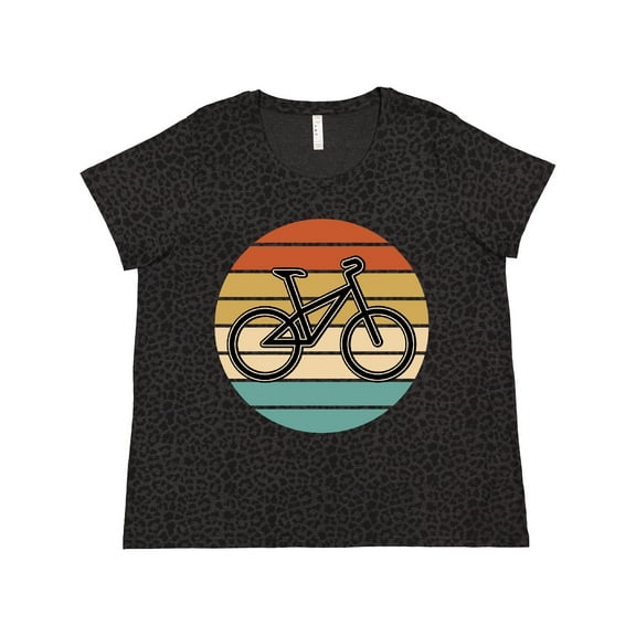 Inktastic Bicycle Vintage Cyclist Sunset Women's Plus Size T-Shirt