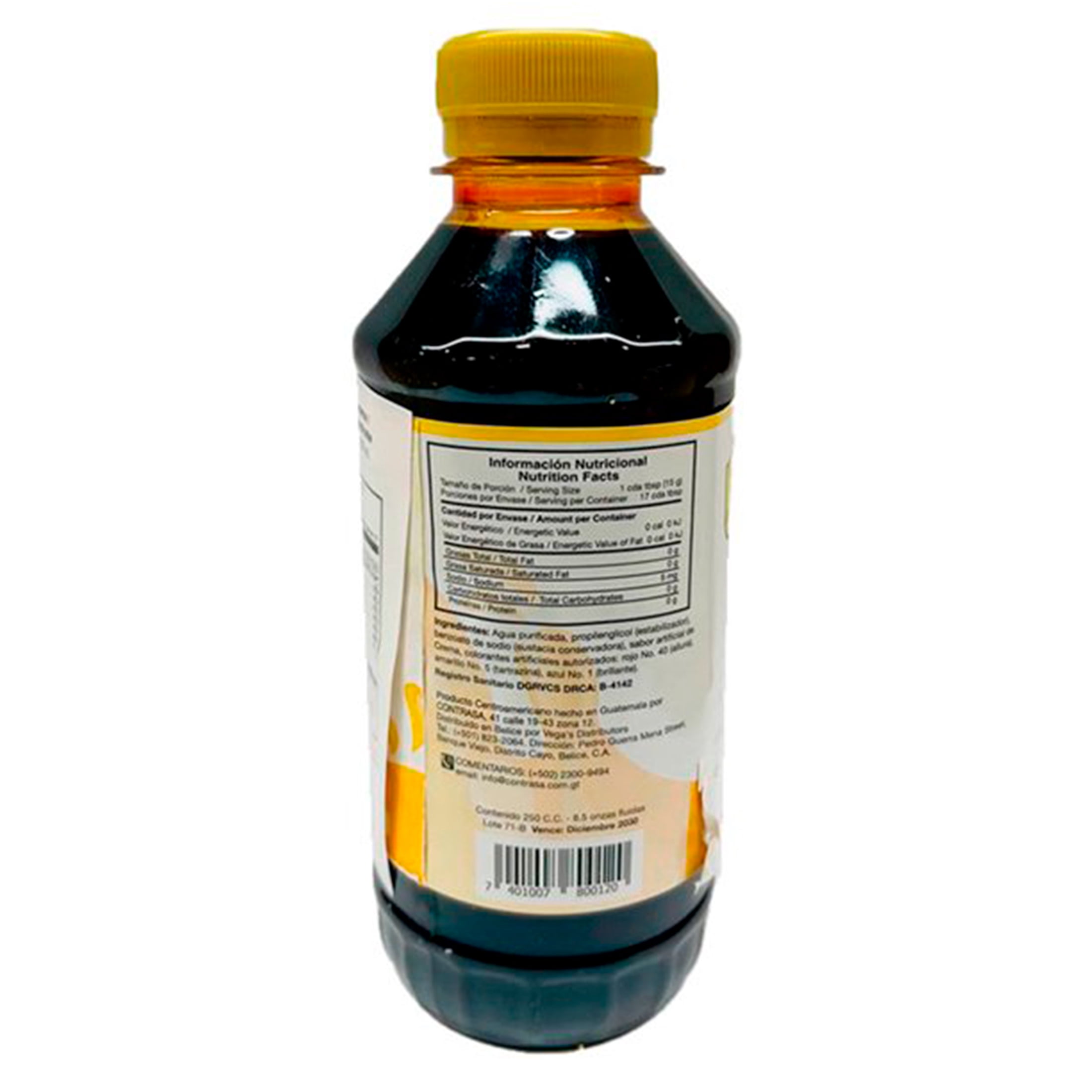 (Pack of 1) Castilla Cream Flavor Concentrate 8.6 fl oz - Esencia De Crema
