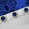 thumbnail image 4 of jejeloiu Damask Baroque Floral Blackout Curtains Set of 2 (38x54 Each),Blue Black Curtains and Drapes,Black Skull Skeleton Living Room Curtains For Adults,Ultra Soft Bedroom Decoration, 4 of 6