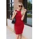 thumbnail image 3 of Vestido PRETTYGARDEN Ajustado Midi Sin Mangas Rojo S, 3 of 7