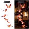 thumbnail image 1 of Solar Butterfly Wind Chime LED Lamp Colorful Discoloration Outdoor Garden Hanging Decoration, 1 of 5