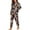 Black and White - Skull Flower, variant on Snowman Snowflake Print Womens Pajama Sets 2 Pcs Pj Sets Casual Sleepwear Long Sleeve Top and Long Pants Round Neck Lounge Set Nightwear with Pocket, 2XL