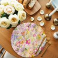 thumbnail image 2 of Spring Floral Round Placemats Set of 8 for Dinning Tables,Heat-proof Braided Table Mats 13 Inch,Elegant Summer Flowers Botanical Watercolor Washable Place Mat for Kitchen Restaurant Party Table Decor, 2 of 9