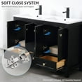 thumbnail image 4 of Modern 60 Inch Bathroom Vanity with Sink Combo, Undermount Double Sink, Black, 4 of 6